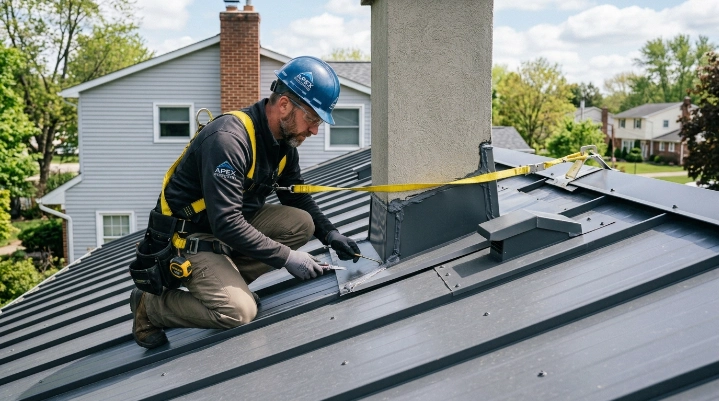 Why is my roof leaking from a damaged metal roof area