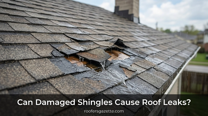 Close up of damaged and curling asphalt roof shingles that can cause roof leaks