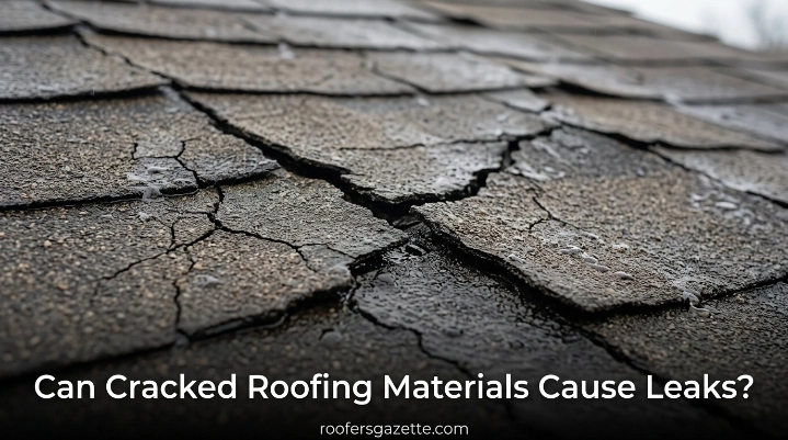 Close-up of a cracked roofing fastener washer on a metal roof that can cause a leak.