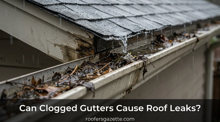 Can clogged gutters cause roof leaks from overflowing rainwater
