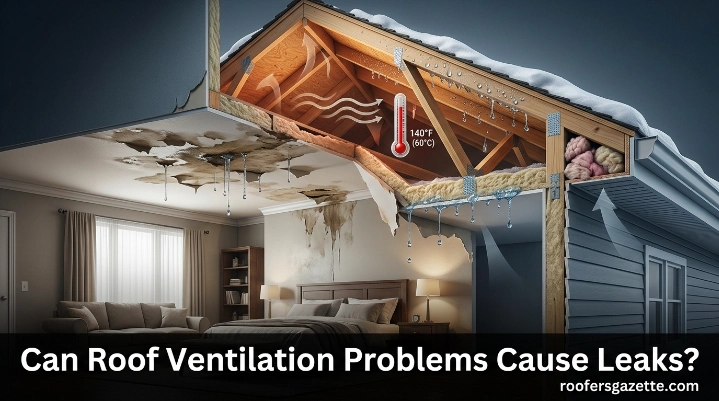 Can roof ventilation problems cause leaks under a metal roof
