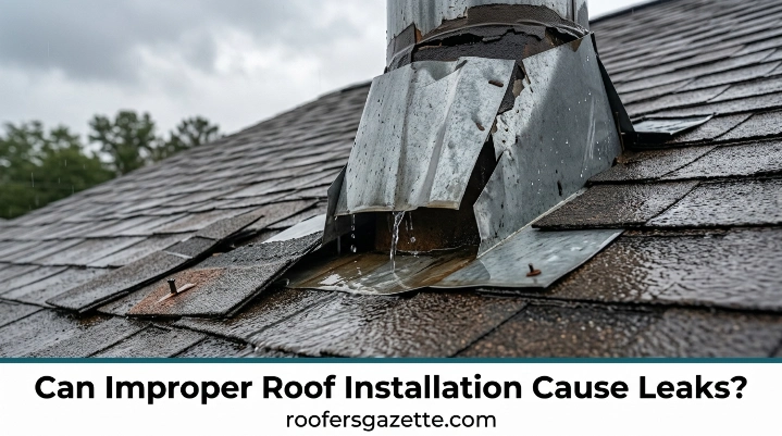 Can improper roof installation cause leaks on a metal roof