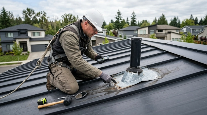 Can improper roof installation cause leaks on a metal roof