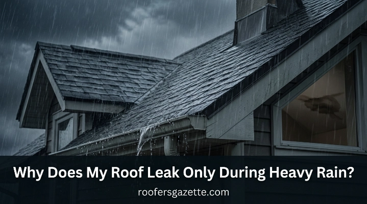 Why does my roof leak only during heavy rain on a metal roof