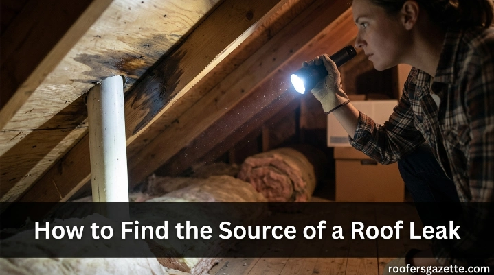 How to find the source of a roof leak by tracing water through an attic