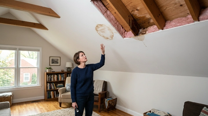 How to trace a roof leak from a ceiling water stain