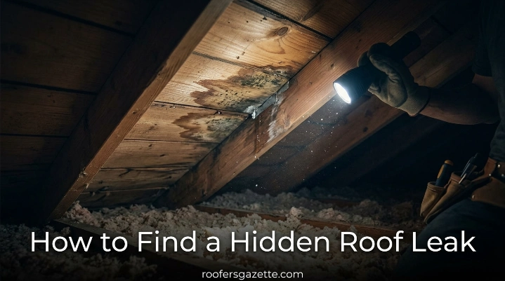 How to find a hidden roof leak by tracing attic water damage