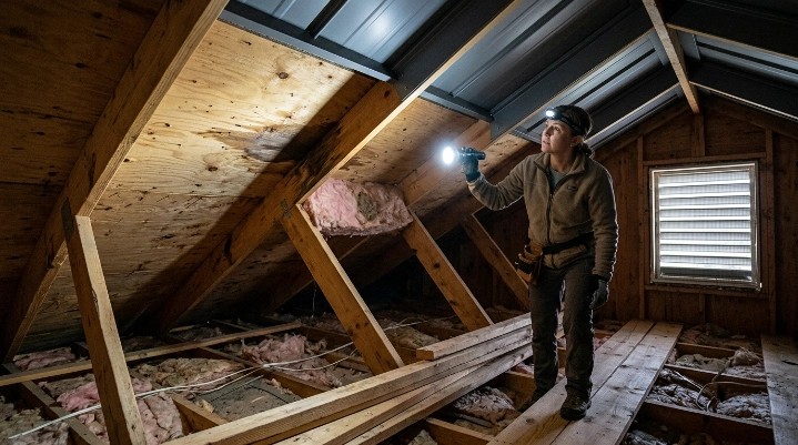 How to check your roof for water damage on a metal roof