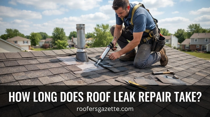 How long does roof leak repair take on a residential metal roof