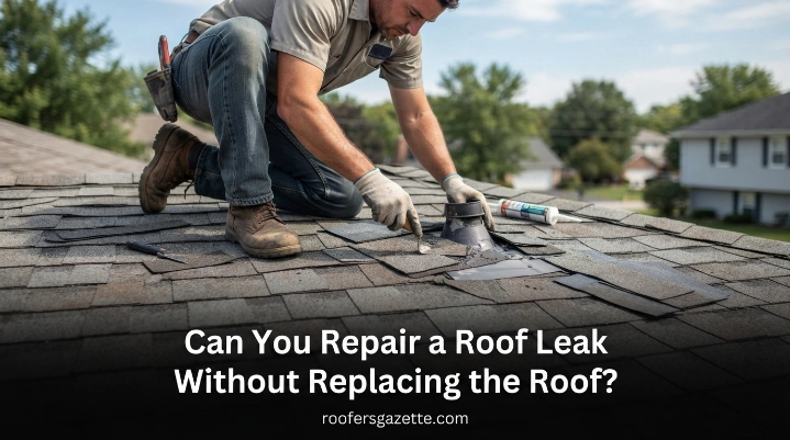 Can you repair a roof leak without replacing the roof on a metal roof