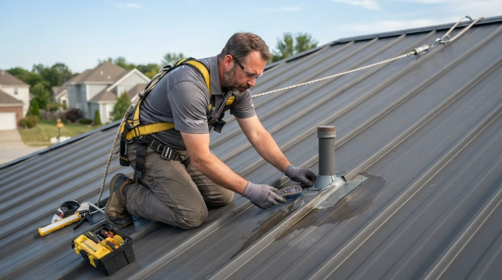 Can you repair a roof leak without replacing the roof on a metal roof