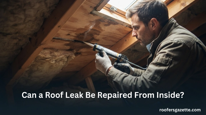 Can a roof leak be repaired from inside a home with a metal roof