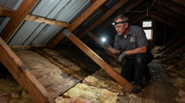 Can a roof leak be repaired from inside a home with a metal roof