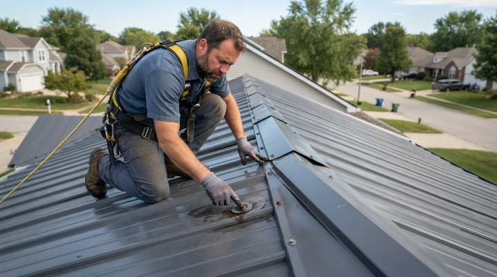 How to fix a leaking roof without replacing it on a residential metal roof