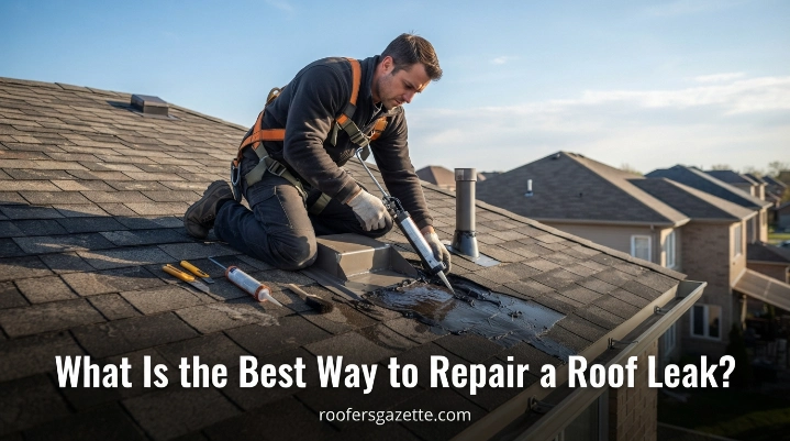 What is the best way to repair a roof leak on a metal roof