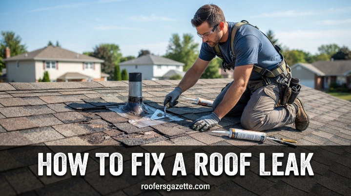 How to fix a roof leak by inspecting metal roof fasteners and flashing
