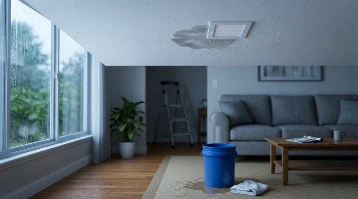 How to prevent electrical damage during a roof leak near a ceiling light