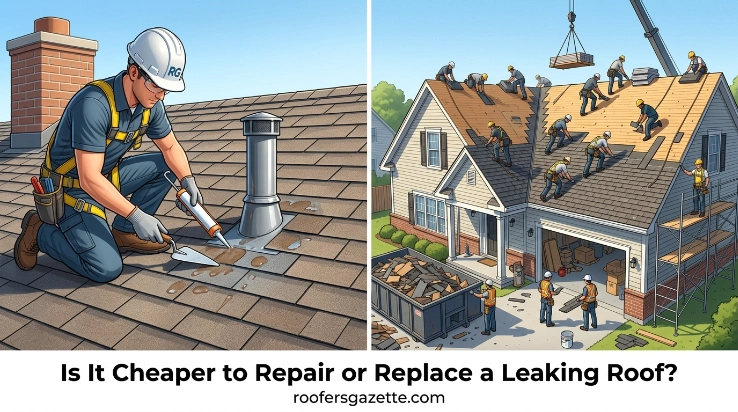 Is it cheaper to repair or replace a leaking roof during a professional metal roof inspection
