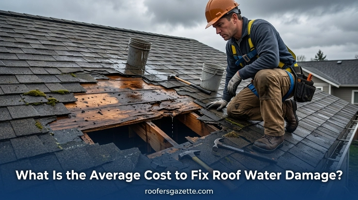 What is the average cost to fix roof water damage from a leaking metal roof
