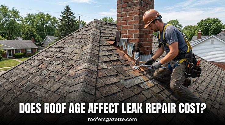 Does roof age affect leak repair cost on an aging metal roof