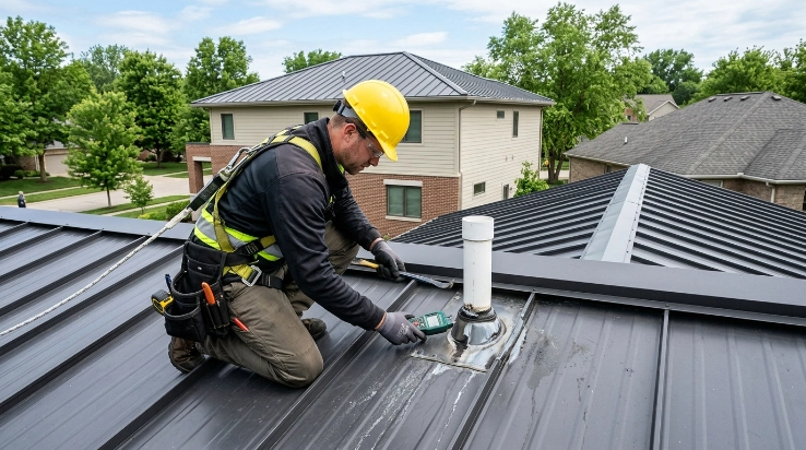 How can you reduce roof leak repair costs with early metal roof inspection