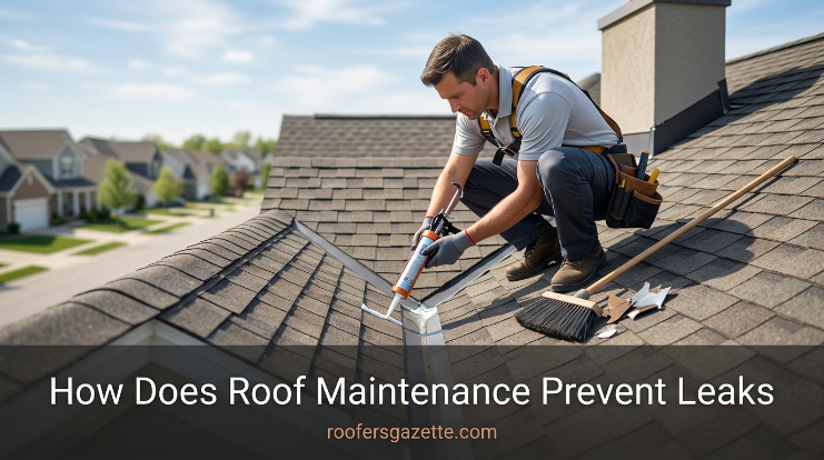 How roof maintenance prevents leaks on a residential metal roof
