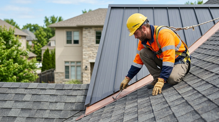 professional roofer showing how often should you inspect your roof