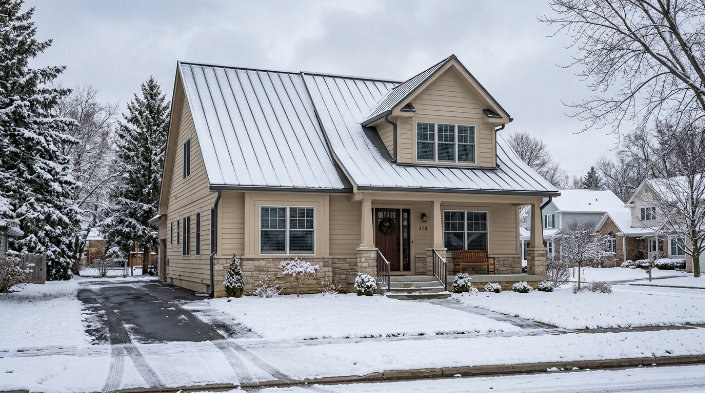 How to prevent roof leaks in winter on a residential metal roof