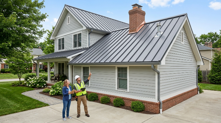 What roof maintenance prevents leaks on a residential metal roof