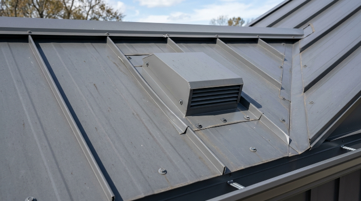 Metal roof leak prevention inspection of fasteners flashing and seams