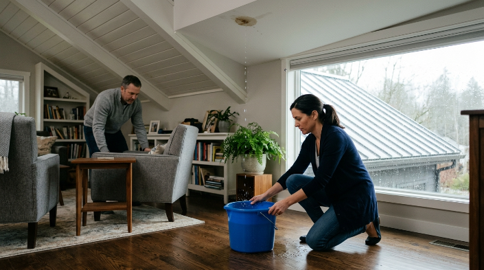 What to do when your roof starts leaking from a metal roof