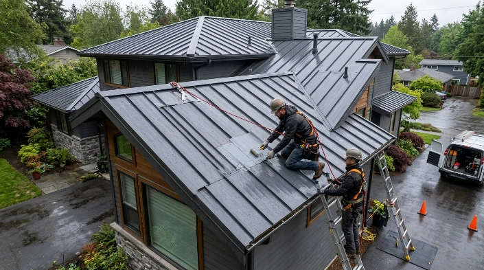 How to stop a roof leak temporarily on a metal roof