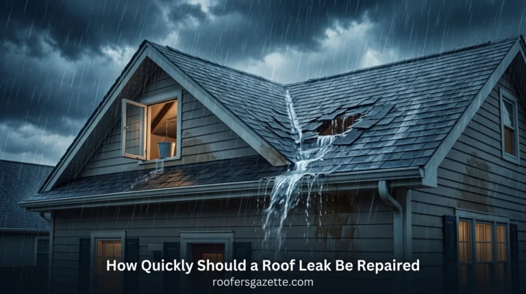 How Quickly Should a Roof Leak Be Repaired