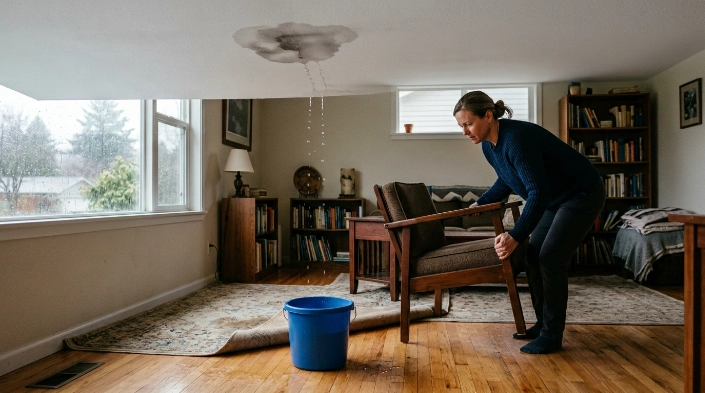 What should you do if your roof starts leaking on the weekend