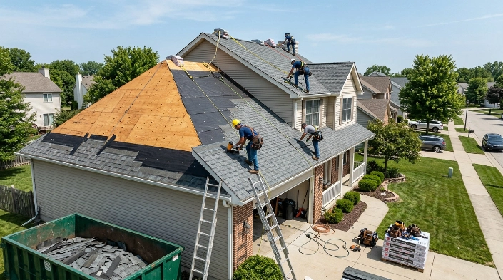 Roof replacement showing what homeowners need to know before replacing a roof