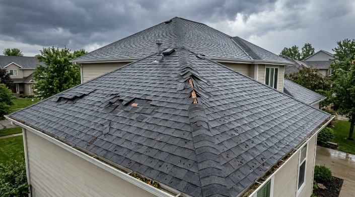 can storm damage require a roof replacement after wind and hail damage