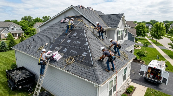 average roof replacement cost for a residential home