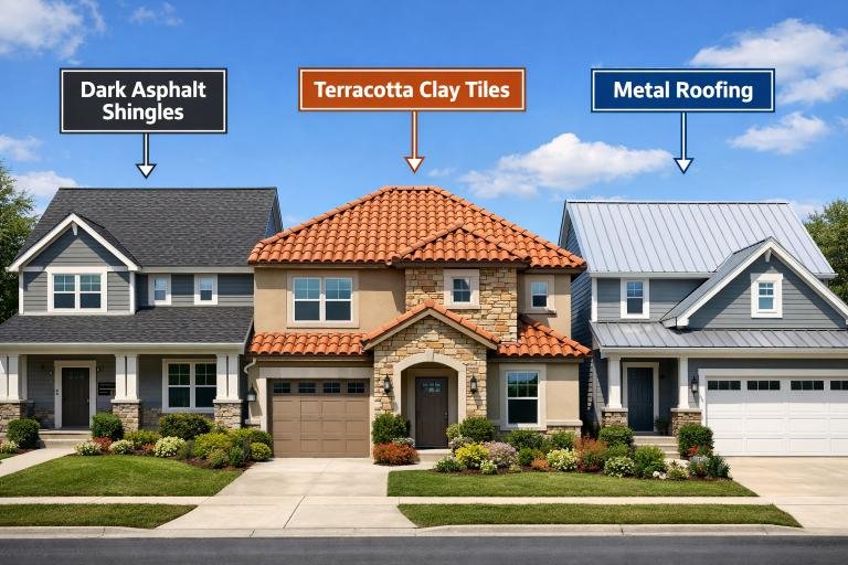 What roofing material is best for a roof replacement comparison of asphalt shingles, metal roofing, and clay tile.