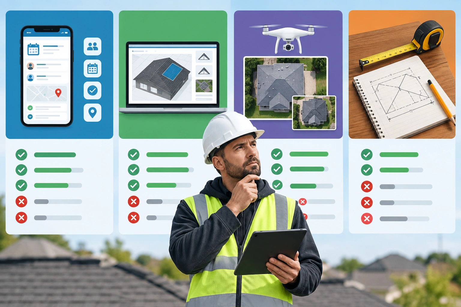 Comparison table for Jobber-compatible roof measurement options
