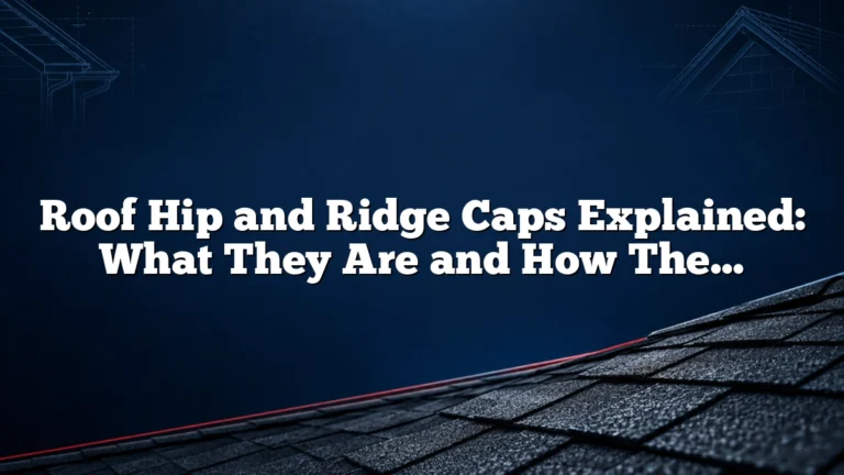 Roof Hip and Ridge Caps Explained: What They Are and How They Differ