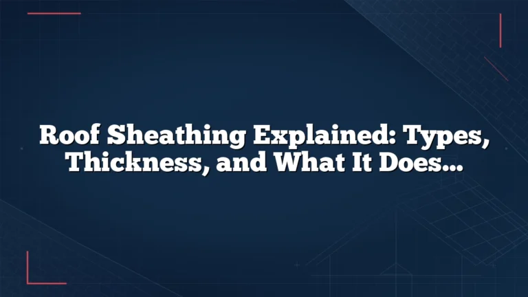 Roof Sheathing Explained: Types, Thickness, and What It Does in a Roof System