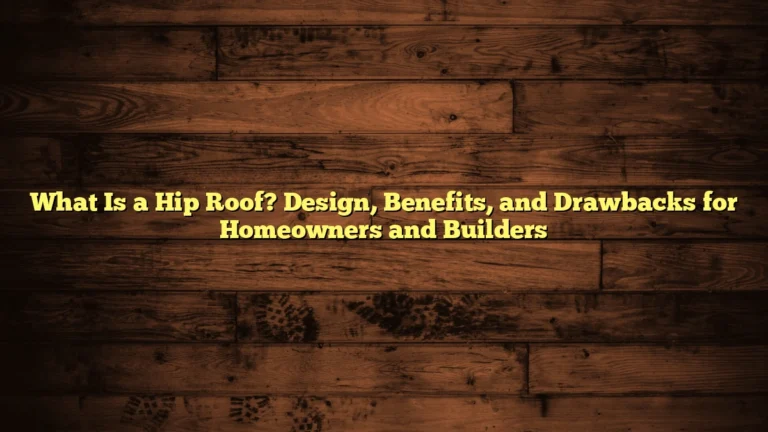 What Is a Hip Roof? Design, Benefits, and Drawbacks for Homeowners and Builders