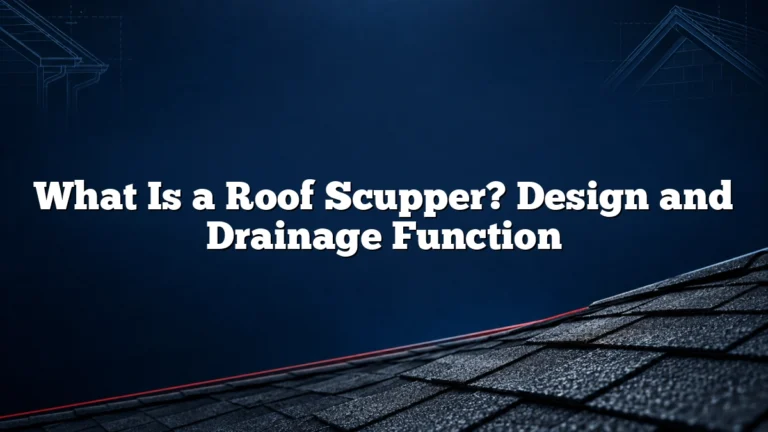 What Is a Roof Scupper? Design and Drainage Function