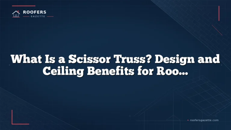 What Is a Scissor Truss? Design and Ceiling Benefits for Roof Projects